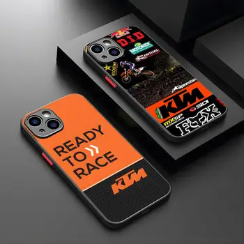 Коврик Для Мыши KTM Для Мотогонок iPhone 15 14 13 Pro Max 12 Mini 11 SE 7 8 Plus XS X XR Матовый Черный Защитный Чехол
