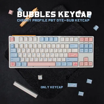 Английский Пузырь 149 Клавиш Вишневый Профиль PBT Keycap DYE-SUB Английские Индивидуальные Колпачки Для Механической Клавиатуры 60/61/63/64