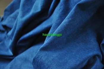 Трикотажная ткань из чистой натуральной ткани для домашней одежды, окрашенная в индиго