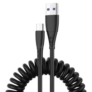 Выдвижной зарядный шнур от USB A до Type C 480 Мбит /с, универсальный для устройств USB-C.